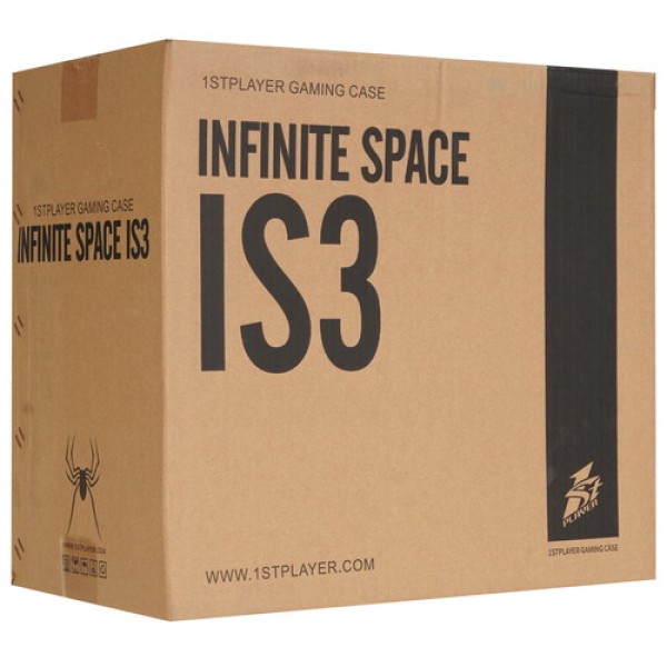 Корпус 1STPLAYER INFINITE SPACE IS3 [IS3-BK-1F2] черный