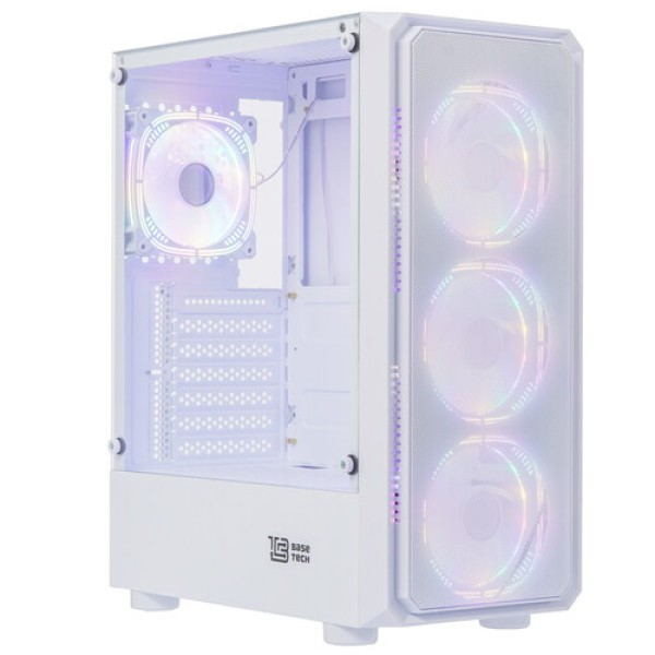 Корпус BaseTech eXtreme GFX-03 [BT-GFX-03W-MESH-4F-RGB] белый