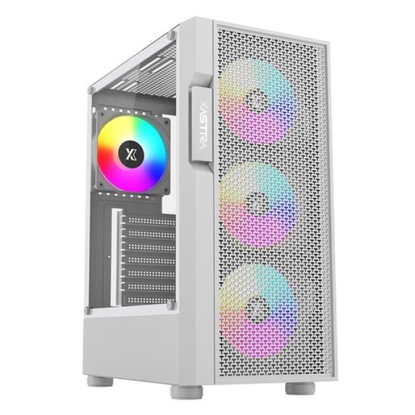 Корпус XASTRA A302 [A302-WH-FC120FRGB-4F-GL] белый