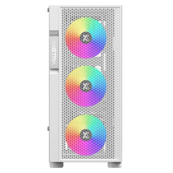 Корпус XASTRA A302 [A302-WH-FC120FRGB-4F-GL] белый