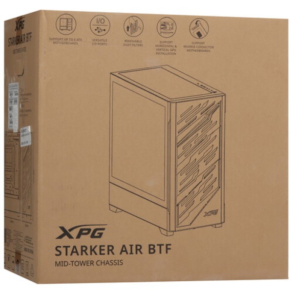 Корпус XPG STARKER AIR BTF [STARKERAIRBTFMTA-WHCWW] белый