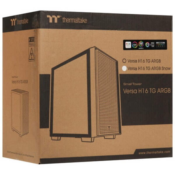 Корпус Thermaltake Versa H16 TG ARGB Snow [CA-1Y8-00S6WN-01] белый