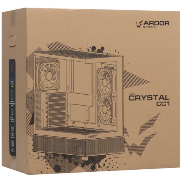Корпус ARDOR GAMING Crystal CC1 Black черный