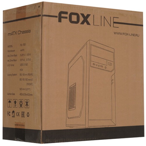 Корпус Foxline FL-702 [FL-702-FZ450-U32] черный