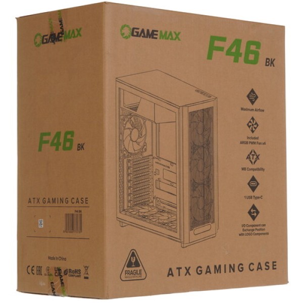 Корпус GameMax F46 BK черный