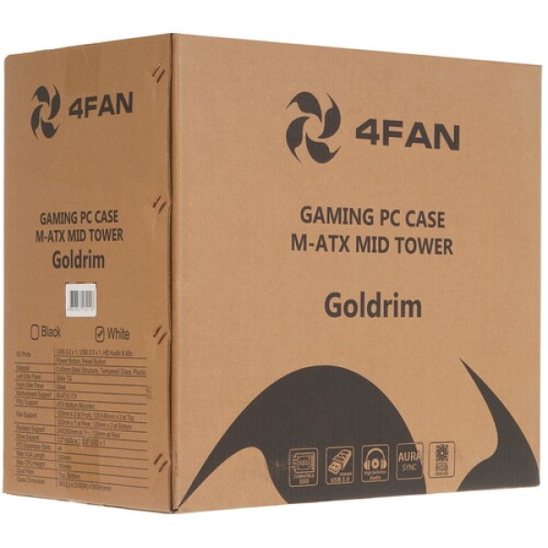 Корпус 4FAN Goldrim [GLDMAWFP] белый
