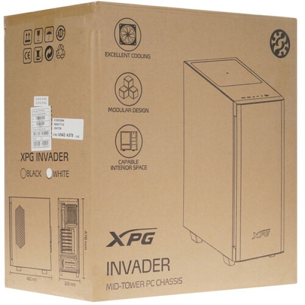 Корпус ADATA XPG INVADER [INVADER-WHCWW] белый