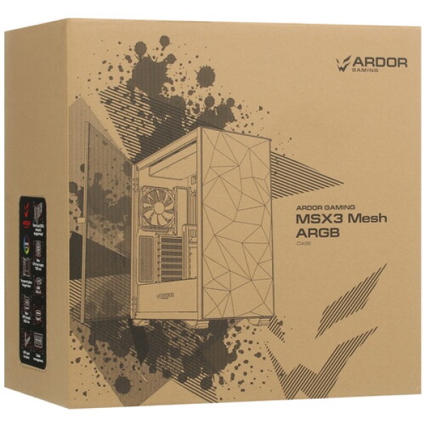 Корпус ARDOR GAMING MSX3 Mesh BG ARGB черный