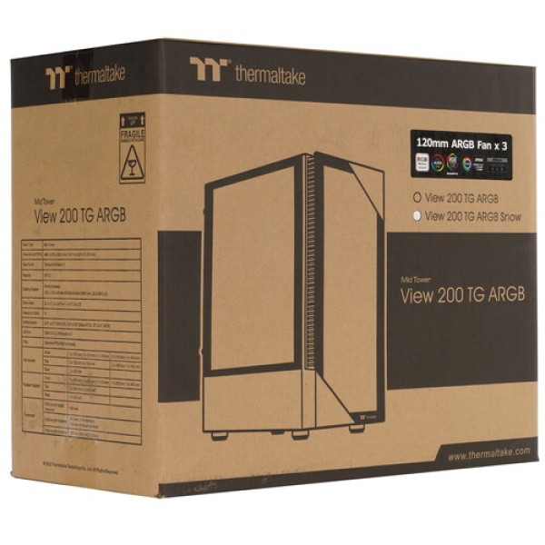 Корпус Thermaltake View 200 TG Snow [CA-1X3-00M6WN-00] белый