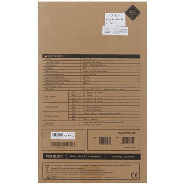Корпус ZALMAN P30 [P30 BK] черный