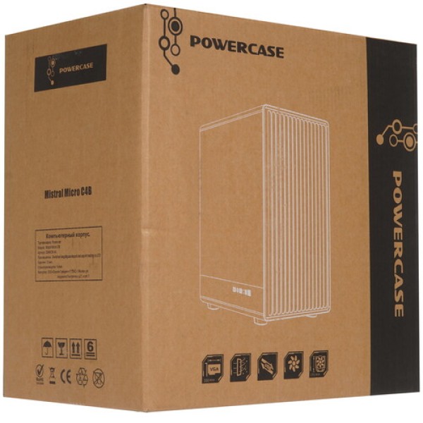 Корпус PowerCase Mistral Micro C4B ARGB [CMMCB-A4] черный