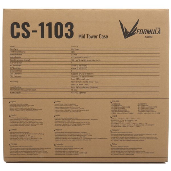 Корпус Formula CS-1103 [CS-1103-S-BK-v1] черный
