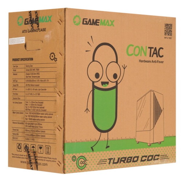 Корпус GameMax Contac COC WP [MFG.T806] розовый