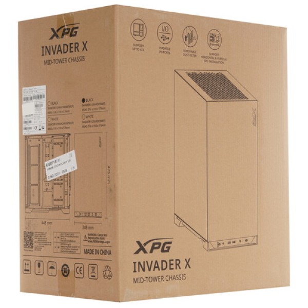 Корпус ADATA XPG INVADER X [INVADERXMT-BKCWW] черный