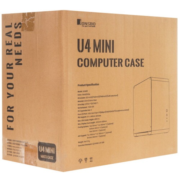 Корпус JONSBO U4 Mini [U4 Mini White] белый