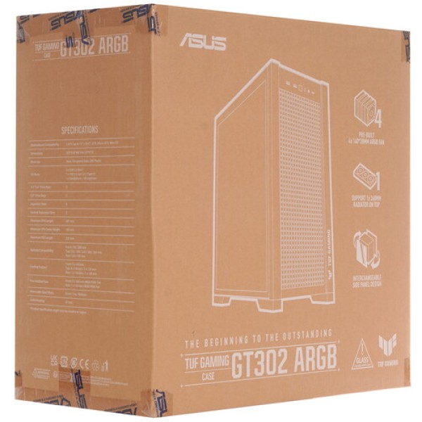 Корпус ASUS TUF Gaming GT302 ARGB [90DC00I3-B19000] белый