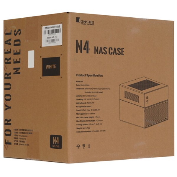Корпус JONSBO N4 [N4White] белый