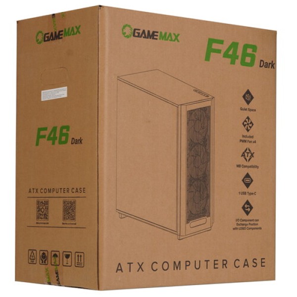 Корпус GameMax F46 Dark серый