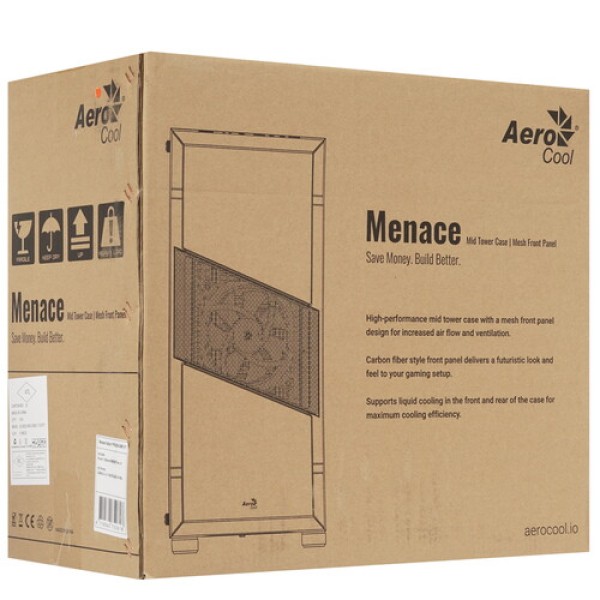 Корпус AeroCool Menace Saturn FRGB [Menace Saturn FRGB-G-BK-v1] черный