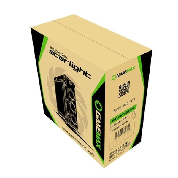 Корпус GameMax StarLight FRGB WT [StarLightFRGBWT] белый
