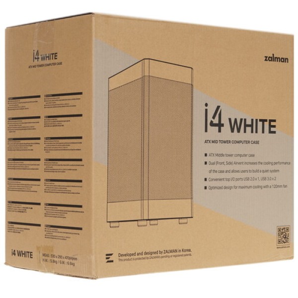 Корпус ZALMAN i4 [i4 WH] белый