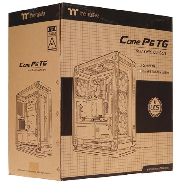 Корпус Thermaltake Core P6 TG Snow [CA-1V2-00M6WN-00] белый