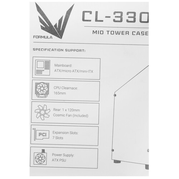 Корпус Formula CL-3302W RGB белый