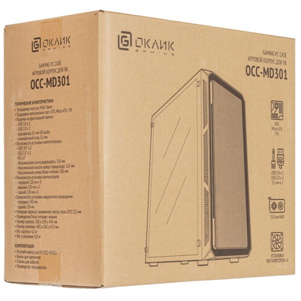 Корпус Oklick OCC-MD301 [1998827] черный
