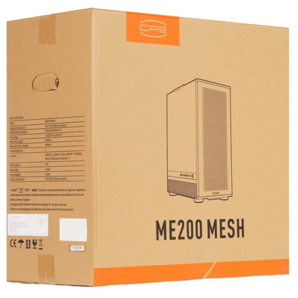 Корпус PCCooler ME200 MESH BK [C3-A520BKP3-G] черный