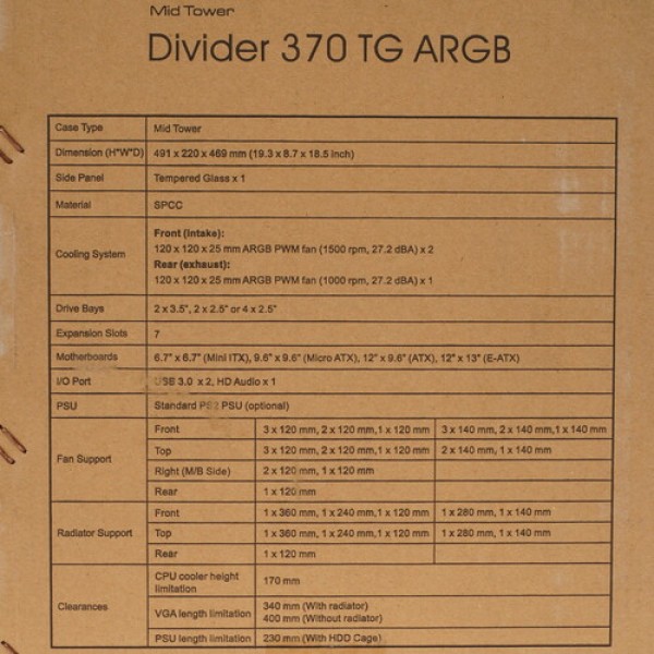 Корпус Thermaltake Divider 370 TG ARGB Snow [CA-1S4-00M6WN-00] белый