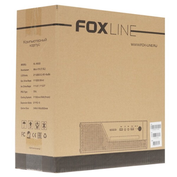 Корпус Foxline RS-02 [FL-RS02BLK-FX250T] черный