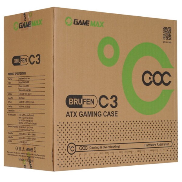 Корпус GameMax Brufen C3 BW [Brufen C3 BW] черный