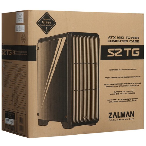 Корпус ZALMAN S2 TG [S2 TG BLACK] черный