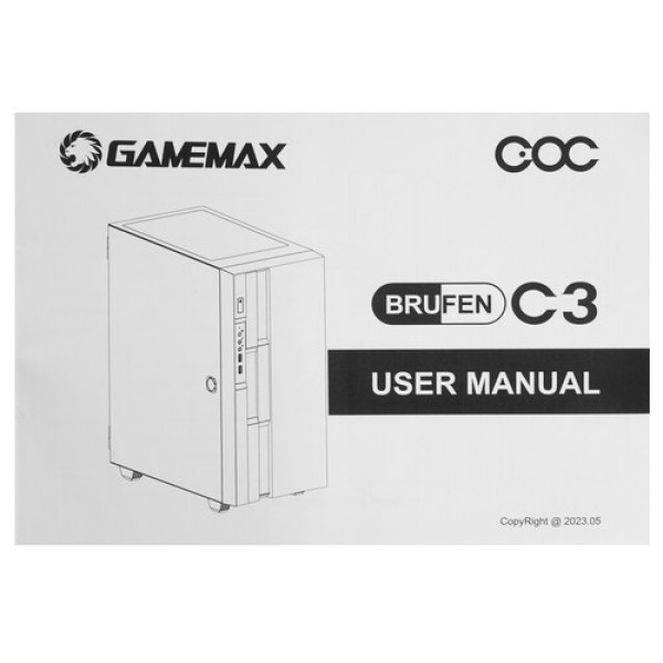 Корпус GameMax Brufen C3 BW [Brufen C3 BW] черный