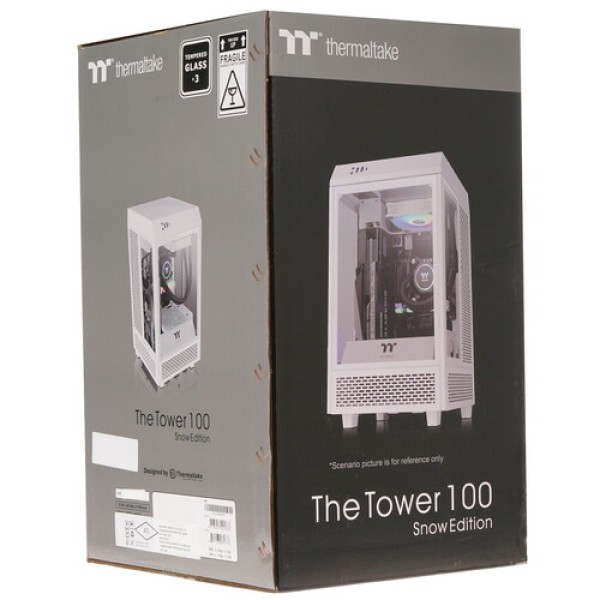 Корпус Thermaltake The Tower 100 Snow [CA-1R3-00S6WN-00] белый