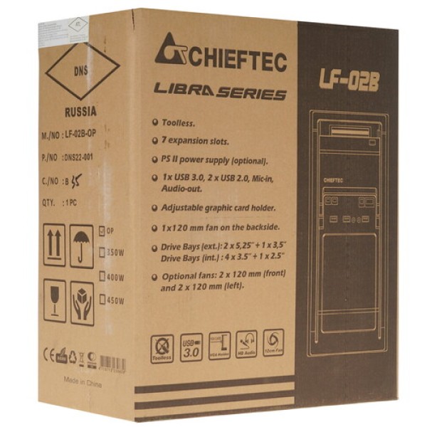 Корпус Chieftec Libra [LF-02B-OP] черный
