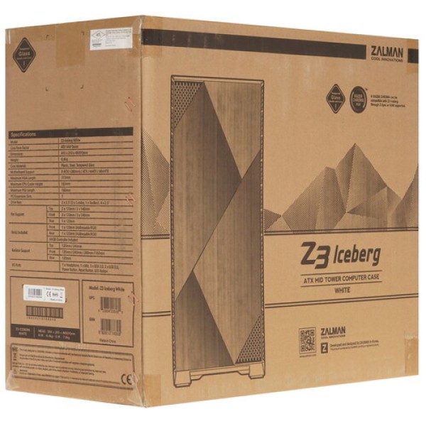 Корпус ZALMAN Z3 Iceberg [Z3 Iceberg White] белый
