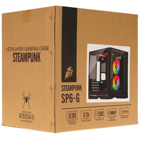 Корпус 1STPLAYER STEAM PUNK SP6 [SP6-G-BK] черный