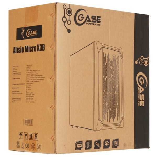Корпус Powercase Alisio Micro X3B [CAMIB-L3] черный