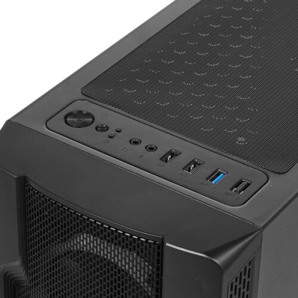 Корпус PowerCase Mistral X4 Mesh LED [CMIXB-L4] черный