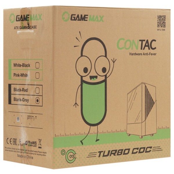 Корпус GameMax Contac COC BG [Contac COC BG MFG.T806] черный