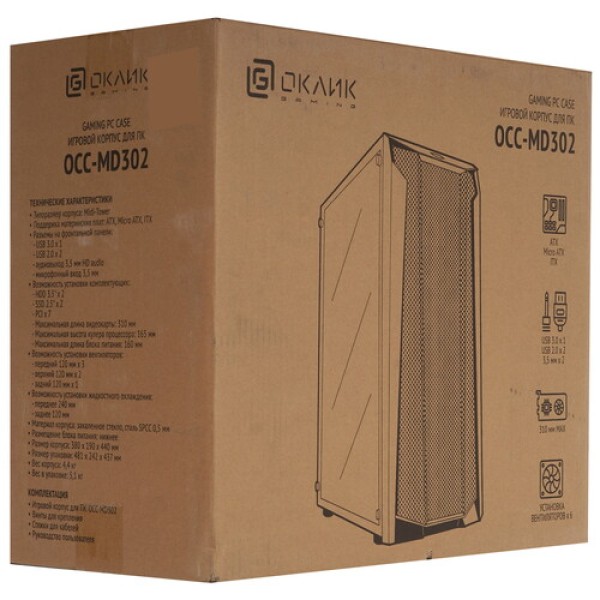 Корпус Oklick OCC-MD302 [1998829] черный