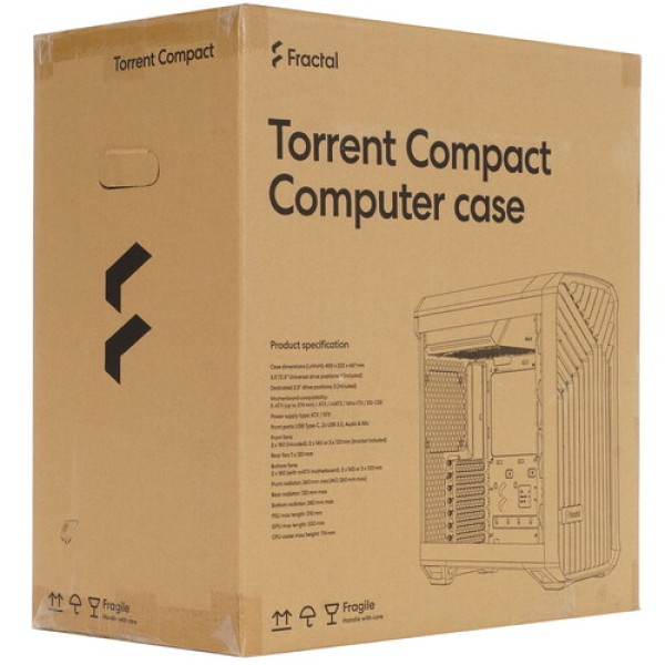 Корпус Fractal Design Torrent Compact RGB White TG [FD-C-TOR1C-05] белый