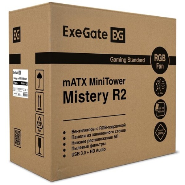 Корпус ExeGate Mistery R2-NPX400 [EX294472RUS] черный