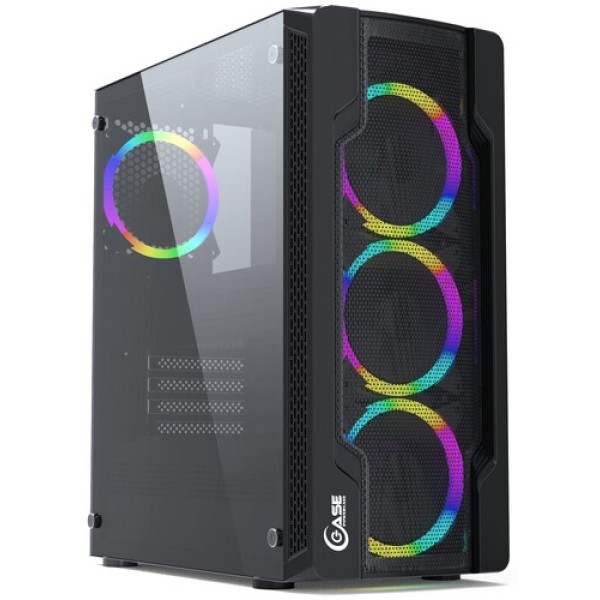 Корпус PowerCase Mistral X4 Mesh LED [CMIXB-L4] черный