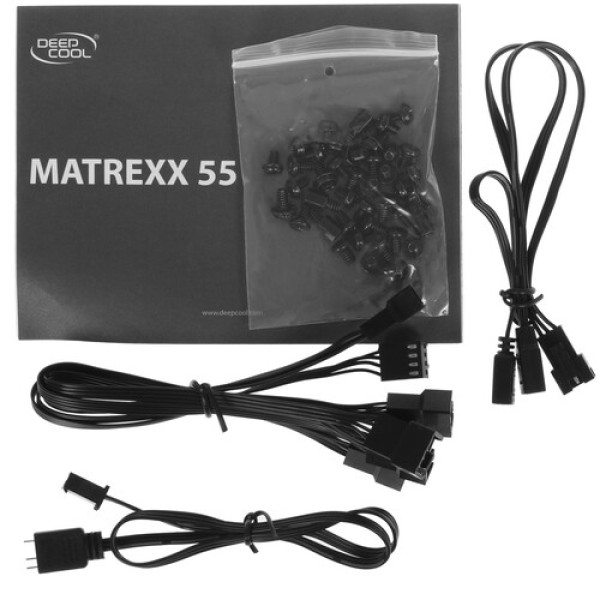 Корпус DEEPCOOL MATREXX 55 V3 ADD-RGB 3F [DP-ATX-MATREXX55V3-AR-WH-3F] белый