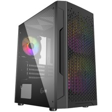 Корпус Powercase Mistral Micro Z3B Mesh LED [CMIMZB-L3] черный