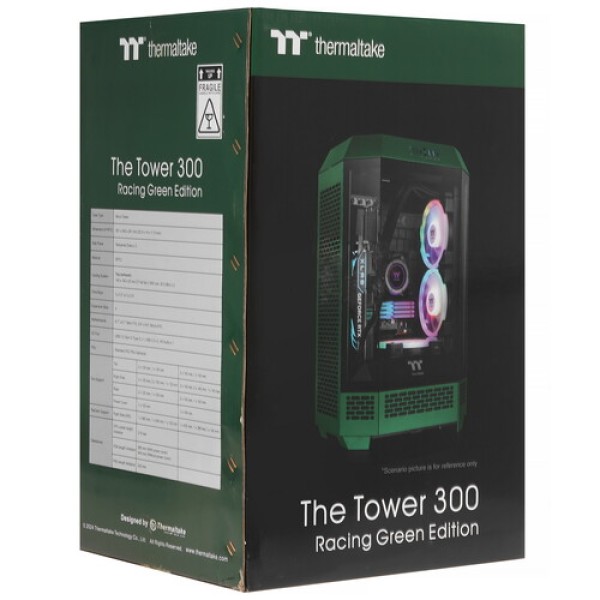 Корпус Thermaltake The Tower 300 Racing Green [CA-1Y4-00SCWN-00] зеленый