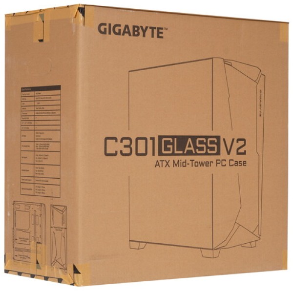 Корпус GIGABYTE C301 GLASS V2 [GB-C301G] черный