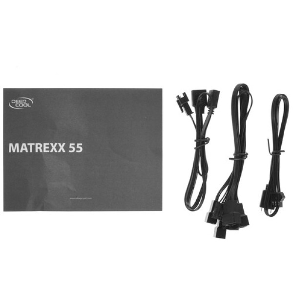 Корпус DEEPCOOL MATREXX 55 V3 ADD-RGB 3F [DP-ATX-MATREXX55V3-AR] черный